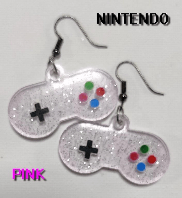 Boucles d'oreilles manette pink