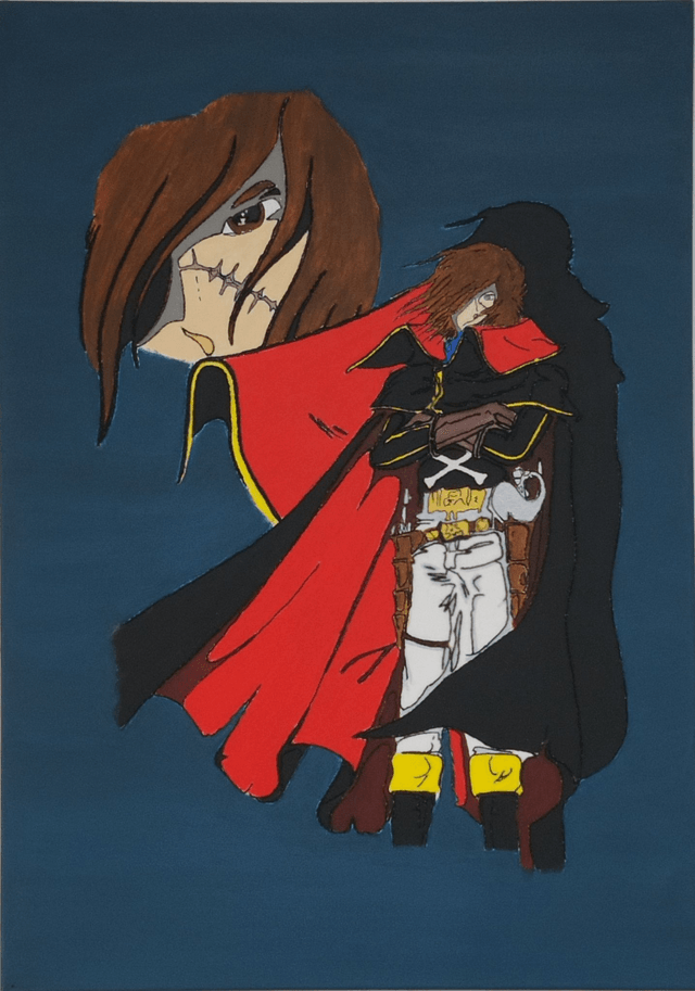 Toile brodée Capitaine Halock Albator