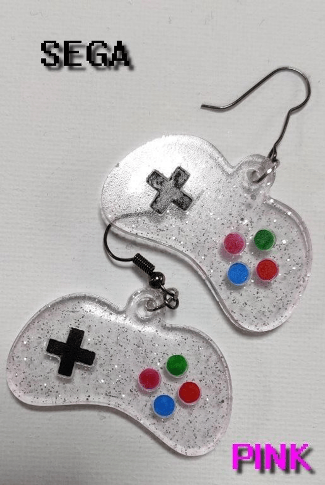 Boucles d'oreilles manette pink