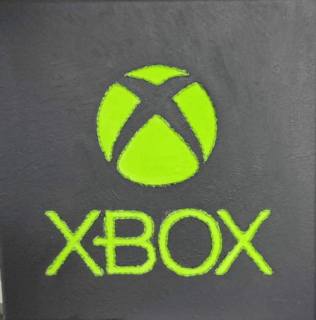 Toile brodée X Box
