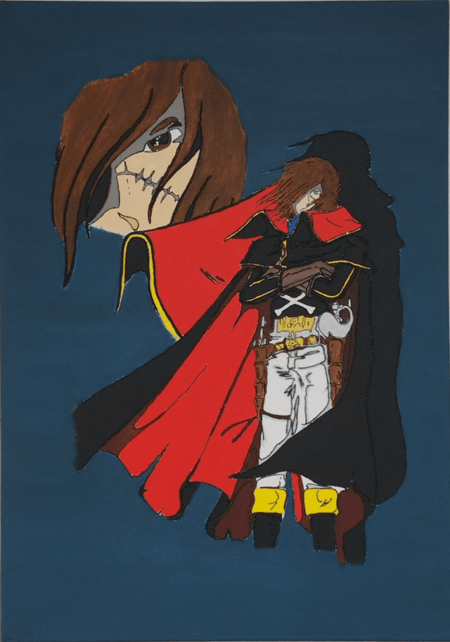 Toile brodée Capitaine Halock Albator