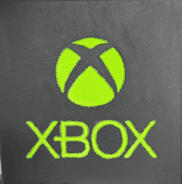 Toile brodée X Box
