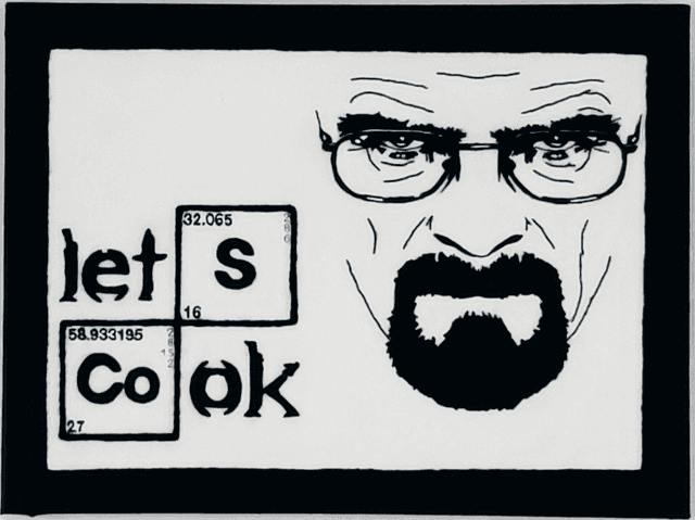 Toile brodée Heinsenberg (Breaking Bad)